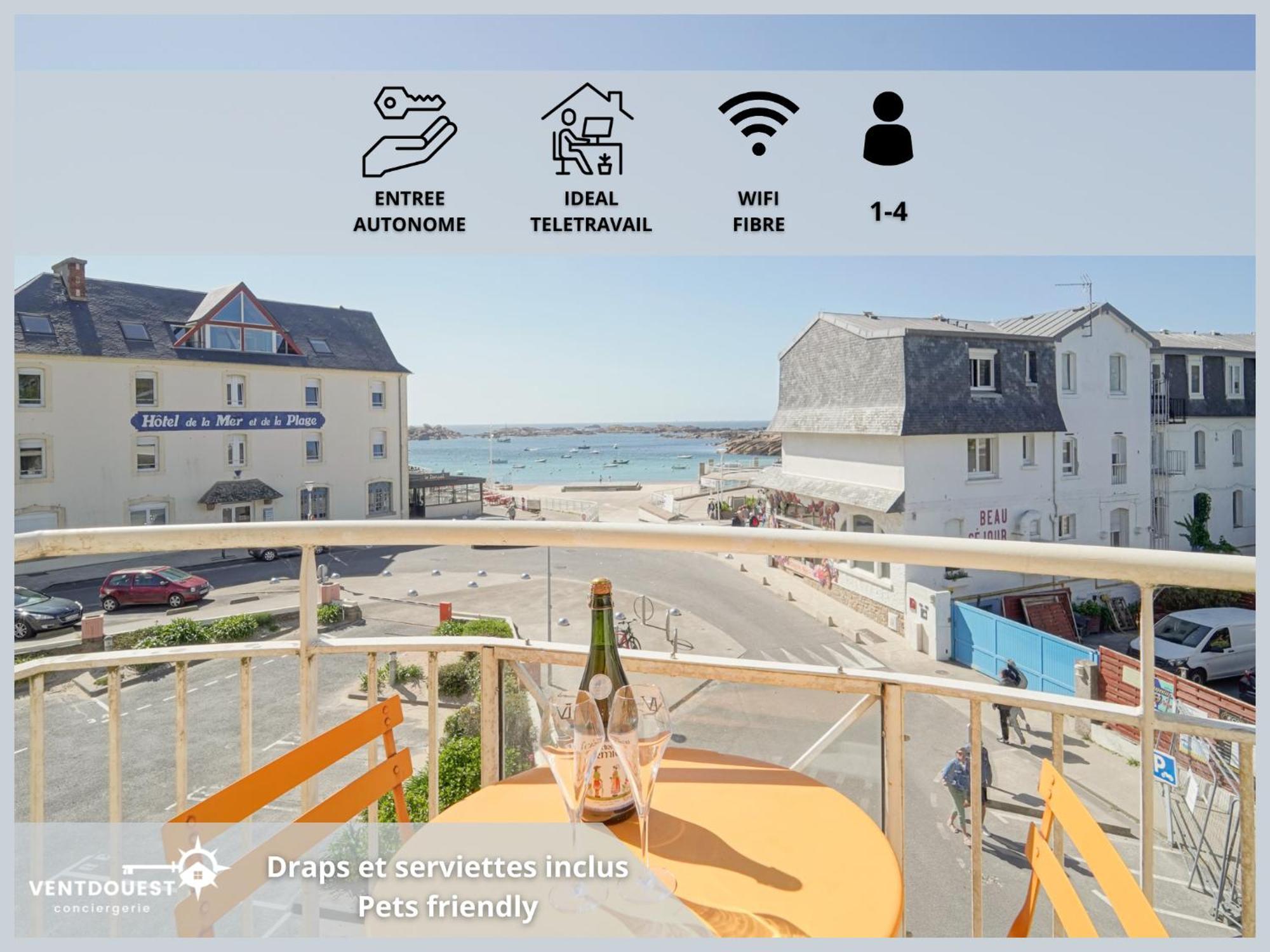 Le 123 Armoric - Balcon Vue - 50m De La - Confort Et Moderne - 70m2 Apartment